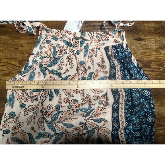 Tysa Romper Womens 0 XS/S Crop Ikat Tie Straps Boho Jumper One Piece Rel… - Picture 10 of 12